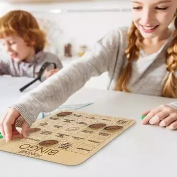 Yousheng 1/2 шт. деревянная игра в футбол и бинго, спортивная тема с мячом, шахматная игра, многопользовательская интерактивная игра для взрослых, семейная вечеринка, настольная игра M 1pc