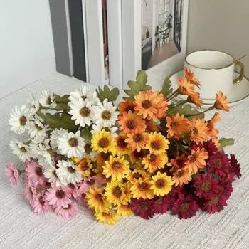 Yousheng 1/2 шт. Имитация цветочной композиции, не требующая особого ухода, реалистичный искусственный цветок для дома, сада, внутреннего и наружного декора 1pc оранжевый