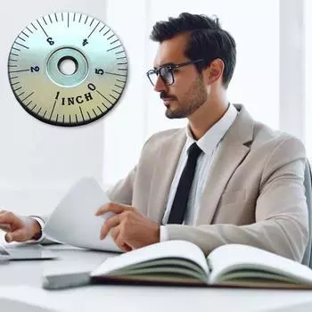 Yousheng 1/2 шт. карманная измерительная линейка для монет, сверхпрочная имперская метрическая шкала, измерительный диск, портативный дорожный точный металлический измерительный инструмент 1pc