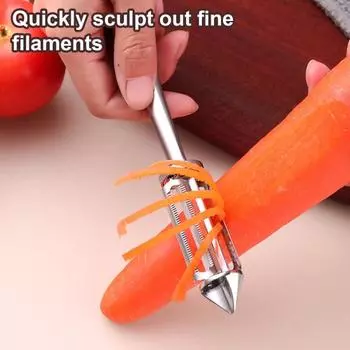 Yousheng 1/2 шт. Картофелечистка из нержавеющей стали Фруктово-овощечистка 5-в-1 Резак-ломтерезка Шинковка Скребок Кухонный гаджет для салата из моркови и огурцов A