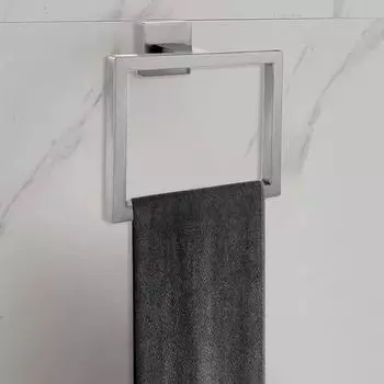 Yousheng 1/2 шт. кольца для полотенец, держатели для полотенец для рук, нержавеющие, устойчивые к коррозии, настенные, квадратные, современный дизайн, кольца для полотенец для рук 1pc чёрный
