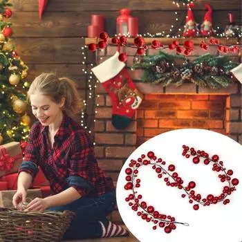 Yousheng 1/2 шт. Рождественская гирлянда из шаров, украшения, небьющиеся рождественские безделушки, гирлянда, подвесной декор для домашнего офиса, праздничное украшение 1pc
