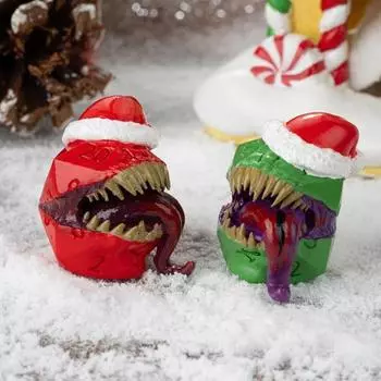 Yousheng 1/2 шт. Рождественская шапка, игральные кости пришельцев, смоляная шапка Санты, игральные кости, украшение, прочные многосторонние игровые кости для детей и взрослых, семейная вечеринка, игровой реквизит B