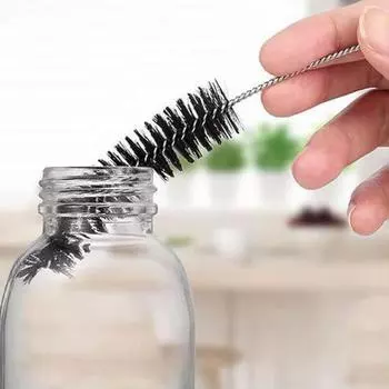 Yousheng 1/2 шт. Щетка для мытья бутылок из-под газировки с нежной щетиной, легко моется, стержень из нержавеющей стали, щетка для чистки бокалов для вина в посудомоечной машине A