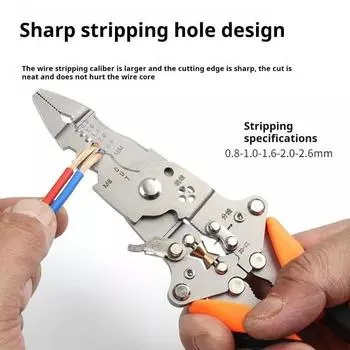 Yousheng 1/2Pcs 14-в-1 Многофункциональный инструмент для зачистки проводов с эргономичной ручкой Складная конструкция Высокоточный инструмент для зачистки проводов Кабельный резак 1pc