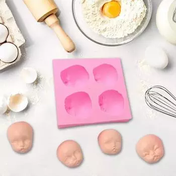 Yousheng 1/2Pcs 3D Baby Face Mold силиконовая форма для головы куклы для шоколадных конфет с антипригарным покрытием для пищевых продуктов легкосъемная форма для торта 1pc