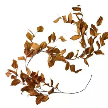 Yousheng 1/2Pcs 600CM Artificial Magnolia Leaf Garland UV Resistant Fall Thanksgiving Day Harvest Festival Mantle Porch Indoor Outdoor Decoration 1pc
