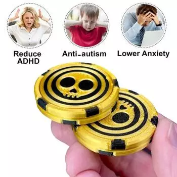 Yousheng 1/2Pcs Chips Stack Магнитный слайдер Fidget Slider для снятия стресса и беспокойства для детей и подростков, взрослых, магнитный тактильный слайдер для монет, сенсорная игрушка EDC A