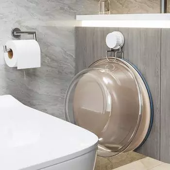 Yousheng 1/2Pcs Крючки с присоской Прочная конструкция Простая установка Настенное крепление для ванной комнаты Крючки для душа Стеллажи для хранения раковины 1pc