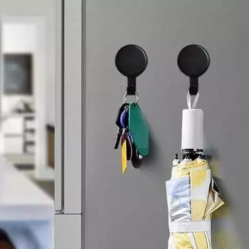 Yousheng 1/2Pcs Магнитная гирлянда Вешалка Крючки для хранения Прочные несущие нержавеющие для внутреннего и наружного использования Универсальные магнитные крючки 1pc