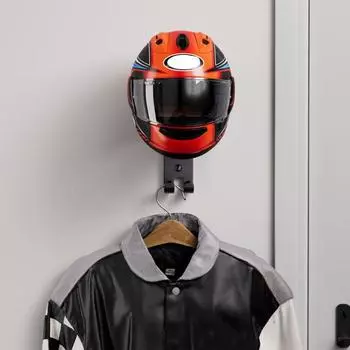 Yousheng 1/2Pcs настенная стойка для шлема мотоцикла с двойным крючком прочная конструкция простая установка держатель для шлема дисплей стенд 1pc