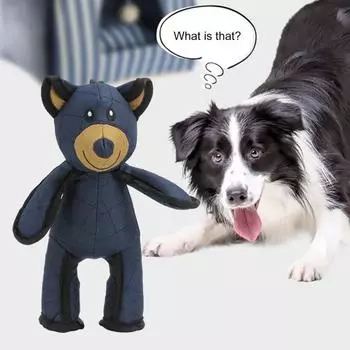 Yousheng 1/2Pcs Неразрушимая игрушка для собак-медведей для агрессивных жевателей, пищащая игрушка для собак-медведей, интерактивная плюшевая игрушка для жевания для собак крупных пород 1pc