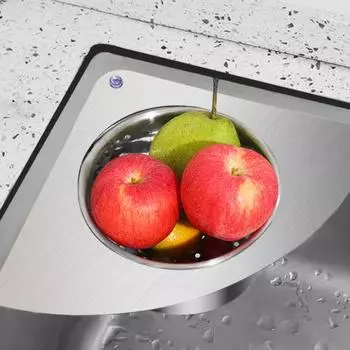 Yousheng 1/2Pcs Stainless Steel Swan Sink Strainer Basket Rustproof Corrosion Resistant Faucet Hanging Filter Basket Kitchen Sink Drain Basket 1pc