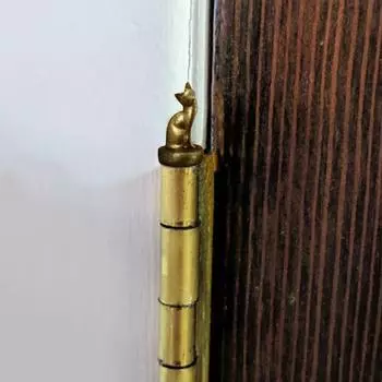 Yousheng 1/3/6/9/10 шт., головка петли кошки, мини-колпачок петли животного из смолы, магнитная накладка на дверную петлю, топпер, кошка-горгулья, украшение для дома для любителей животных 1pc золотистый