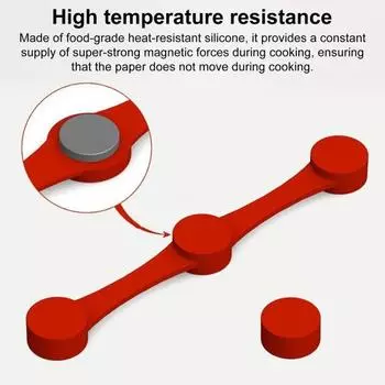 Yousheng 1/3 комплекта магнитов для фритюрницы с силиконовой пряжкой, быстросъемный зажим для пергаментной подкладки для фритюрницы, предотвращающий возгорание бумаги 1 Set