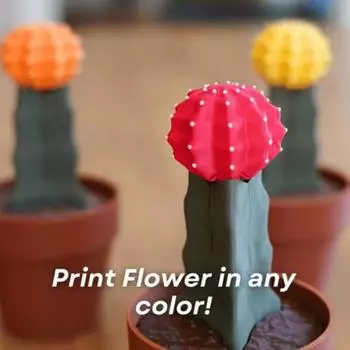 Yousheng 1/3 шт. 3D-печатный держатель для телефона в виде кактуса, подвижная фигурка кактуса, скульптура, подставка для мобильного телефона, настольное украшение, орнамент красный