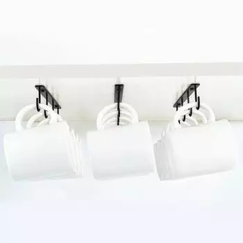 Yousheng 1/3 шт., подставка под шкаф, держатель для стакана с несколькими крючками под полкой, простая установка, держатель для кофейной чашки, кружки, посуда 1pc