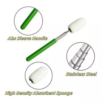 Yousheng 1/3 шт. телескопическая губка для керамики с ручкой из нержавеющей стали, впитывающая длинная губка для чистки керамики, высокая узкая губка для удаления воды из керамики L