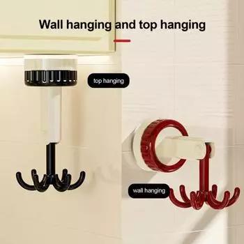 Yousheng 1/3 шт., вращающийся на 360 градусов складной крючок с присоской, прочный, несущий нагрузку, не требующий сверления, настенный держатель для кухонных принадлежностей