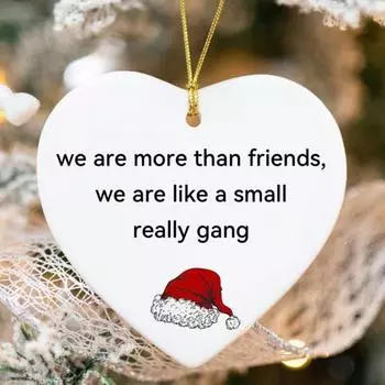 Yousheng 1/3Pcs Christmas Funny Heart Shaped Ornament Lightweight Christmas Funny Bauble-Rude Baubles Home Decor Funny Novelty Gag Gift for Adult 1pc F