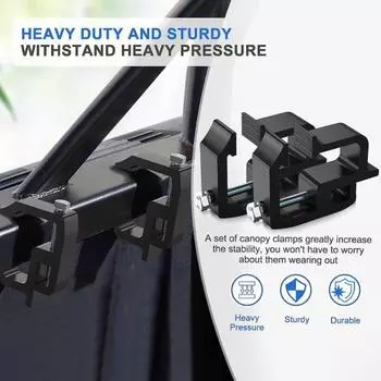 Yousheng 1/4/6 шт. зажимы для крышек грузовиков, прочные монтажные зажимы для безопасного кемпинга, высокая несущая способность, не ослабевает, устойчивый зажим для захвата 1pc серебряный