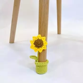 Yousheng 1/4 шт. Защитные чехлы для ножек стола в форме мультяшного подсолнуха, эластичные, предотвращают царапины и шум, многоразовые защитные напольные чехлы для ножек стульев 1pc