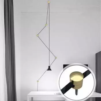 Yousheng 1/4 шт. металлический держатель для кабеля, зажим для потолочного подвесного светильника, держатель для шнура, фиксатор, держатель для зарядного шнура, зажим для управления проводами блока питания 1pc золотистый