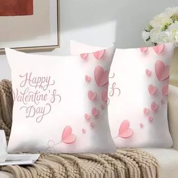 Yousheng 1/4 шт. наволочка на День святого Валентина с узором в виде сердца, скрытая застежка-молния, наволочка для подушки для спальни, гостиной, дивана, украшения, чехол для подушки A