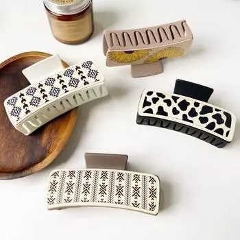 Yousheng 1/4 шт., западный зажим для волос из искусственной кожи, нескользящий, сильная фиксация, винтажный зажим для волос для женщин и девочек, длинные, густые, тонкие, вьющиеся, эстетические аксессуары для волос A