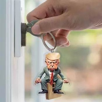 Yousheng 1/5Pcs мультфильм Америка Президент подвесное украшение автомобильное зеркало заднего вида 2D плоский США. Президент Акриловый подвесной брелок-украшение A