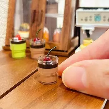 Yousheng 1/6 1/12 масштаб мини кукольный домик аксессуары миниатюрная модель десерта какао матча мусс питьевая чашка украшение фото реквизит домашний декор кофейный