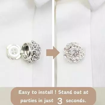 Yousheng 1/6 шт. Накладки на пуговицы искусственный жемчуг блестящие стразы в форме цветка зажим для пуговиц с плоскогубцами пресс для платья костюм смокинг аксессуары O