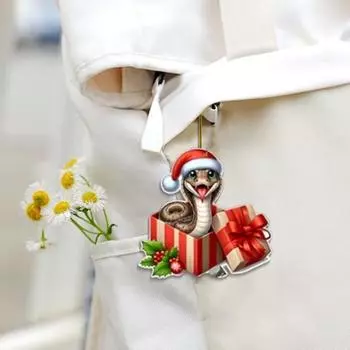 Yousheng 1/8Pcs мультяшные подвески в виде змеи, подвесные украшения со шнурком, легко подвешиваемые рождественские акриловые украшения, персонализированные подвесные аксессуары C