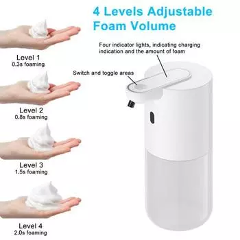 Yousheng 1 комплект 400 мл автоматический дозатор мыла перезаряжаемый настенный дизайн бесконтактный дозатор мыла для ванной комнаты кухни