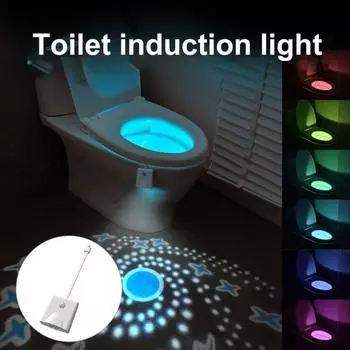 Yousheng 1 комплект, датчик движения для унитаза, USB перезаряжаемый датчик движения, ночник для унитаза, украшения для ванной комнаты белый