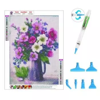 Yousheng 1 комплект, дрель-ручка, светодиодный светильник, набор ручек для рисования со стразами, эргономичная ручка для рисования «сделай сам», со сменными наконечниками для дома красный