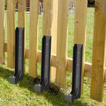 Yousheng 1 комплект кольев для ремонта столбов забора с принадлежностями, прочный стальной наклонный сломанный деревянный столб для ремонта столбов забора, опорный колышек для земли