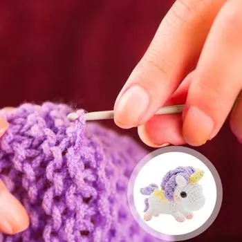 Yousheng 1 комплект материалов для вязания крючком, набор для вязания крючком в форме животного с пошаговыми видео для взрослых, детей, начинающих