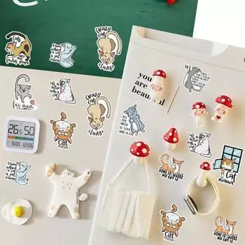 Yousheng 1 комплект мультяшных магнитов на холодильник, водонепроницаемый ПВХ, микроволновая печь, доска, школьный шкафчик, магнит на холодильник, домашний офис, кухня, украшение A