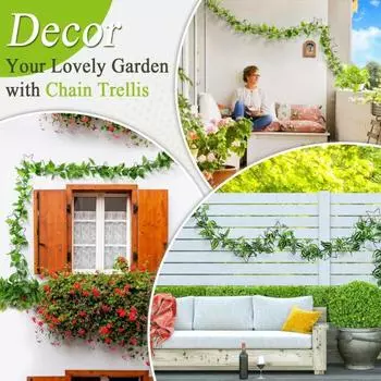 Yousheng 1 комплект настенных шпалер для растений, металлическая цепочка-звезда, опора для виноградной лозы, внутренняя и внешняя садовая настенная решетка для Pothos Monstera Ivy Wisteria 1 Set