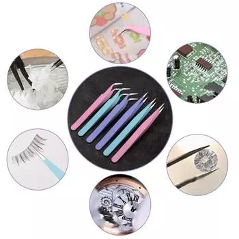 Yousheng, 1 комплект, пинцеты-наклейки, прочные, экономичные, высокоэластичные, с плотным зажимом, пинцеты для маникюра, скрапбукинга, дизайна ногтей, магазин маникюра синий