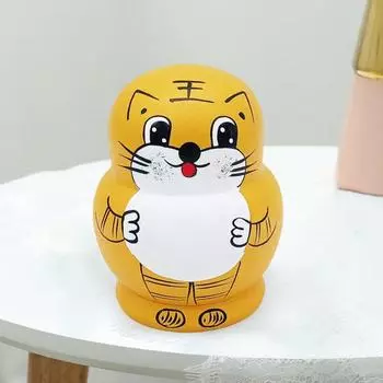 Yousheng 1 комплект, русская матрешка, тигр, 10 слоев, деревянная матрешка ручной работы, тигр, складная игрушка, настольная фигурка животного, украшение, орнамент Tiger