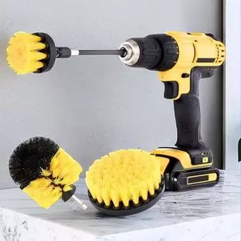 Yousheng 1 комплект щеток для электрической дрели, набор для ванной, затирки зазоров между плиткой и ступицей колеса автомобиля, электрическая щетка для чистки, насадка для дрели B жёлтый