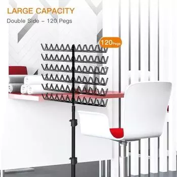 Yousheng 1 комплект, стойка для плетения волос с зажимами для волос, расческами, регулируемая высота, прочная, напольная, для салона, дома, держатель для наращивания волос, вешалка чёрный