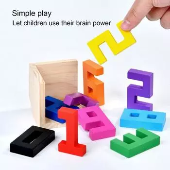 Yousheng 1 набор деревянных кубиков-головоломок, обучающая цифровая игра-головоломка для малышей, мальчиков и девочек, обучающая математике, строительный блок, игрушка-головоломка A