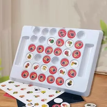 Yousheng 1 набор для детей, игра в шахматы на память, для 2 игроков, шахматы с животными и фруктами, настольная игра, тренировка внимания, развивающая память для малышей, игрушка розовый