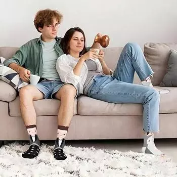 Yousheng 1 пара/2 пары свадебных носков, носки для жениха и невесты с героями мультфильмов, носки для свадебных нарядов, свадебные подарки для мужчин и женщин Female