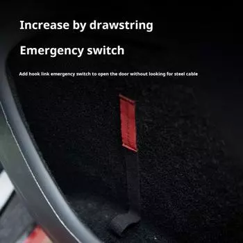 Yousheng 1 пара аварийных ручек для дверей автомобиля, удлиненные тросы для открывания дверей, простая установка троса для открывания дверей автомобиля, нейлоновый шнур для открывания дверей Tesla Model Y красный