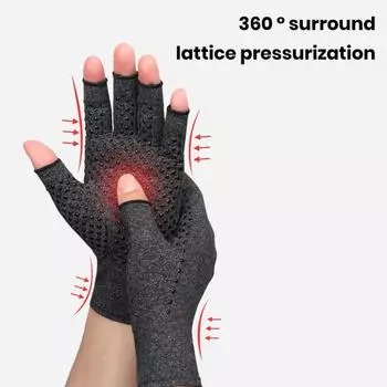 Yousheng 1 пара компрессионных перчаток при артрите, реабилитационные перчатки без пальцев, антиартритные лечебные перчатки, браслет для поддержки запястья XL