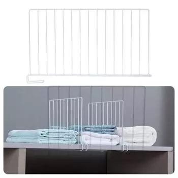 Yousheng 1 пара металлических разделителей полок, высокопрочная нержавеющая организация шкафа, простая установка, вертикальный металлический разделитель полок шкафа S